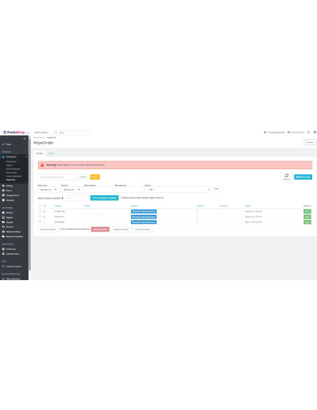 WipeOrder – PrestaShop Order Cleanup Module | Lifetime License